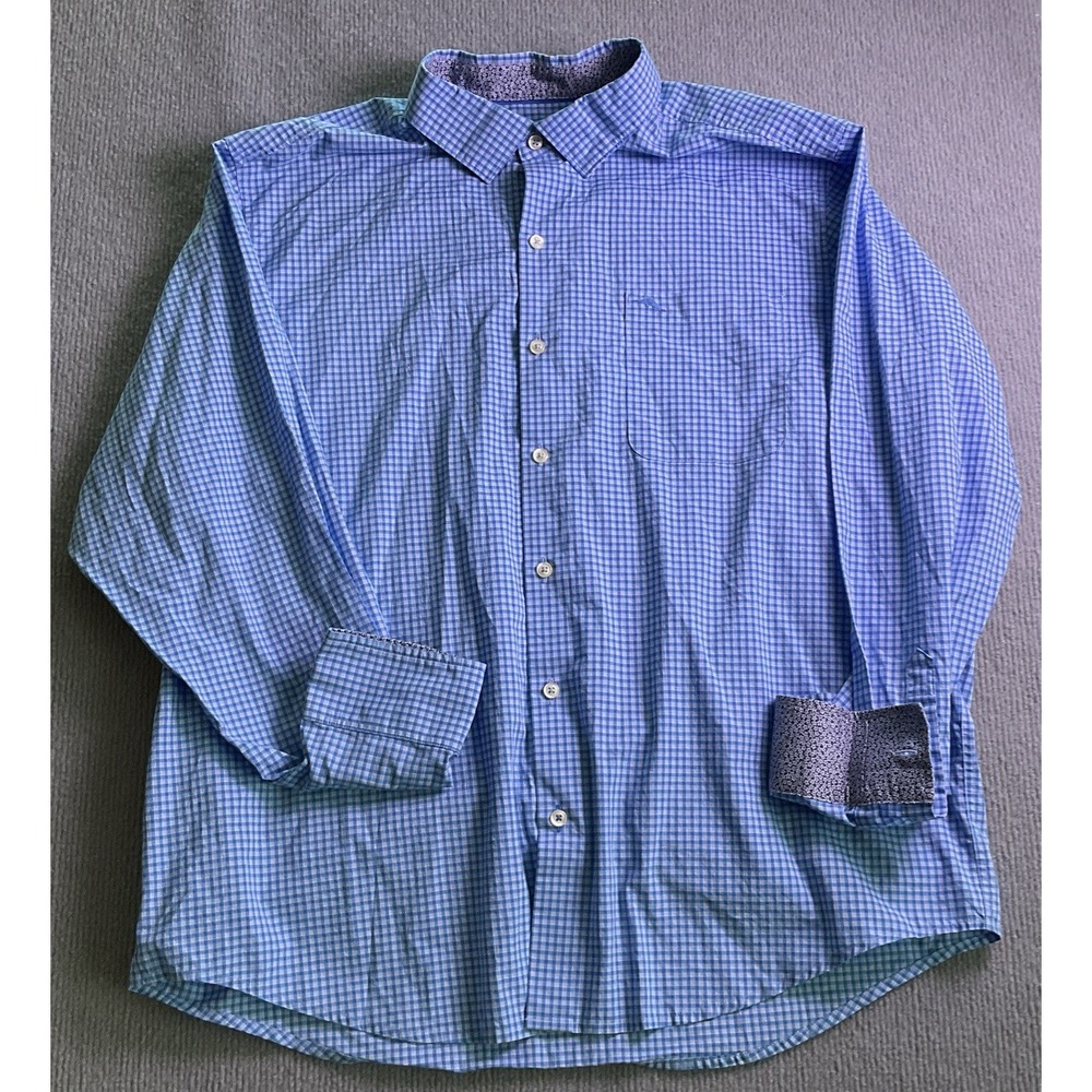 Tommy Bahama The Newport Coast Shirt Mens XL Blue Button Up Flip Cuff